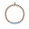Attrayant | Or rose 18 carats | Jade gris facetté | Bracelet d'expression de pierres précieuses